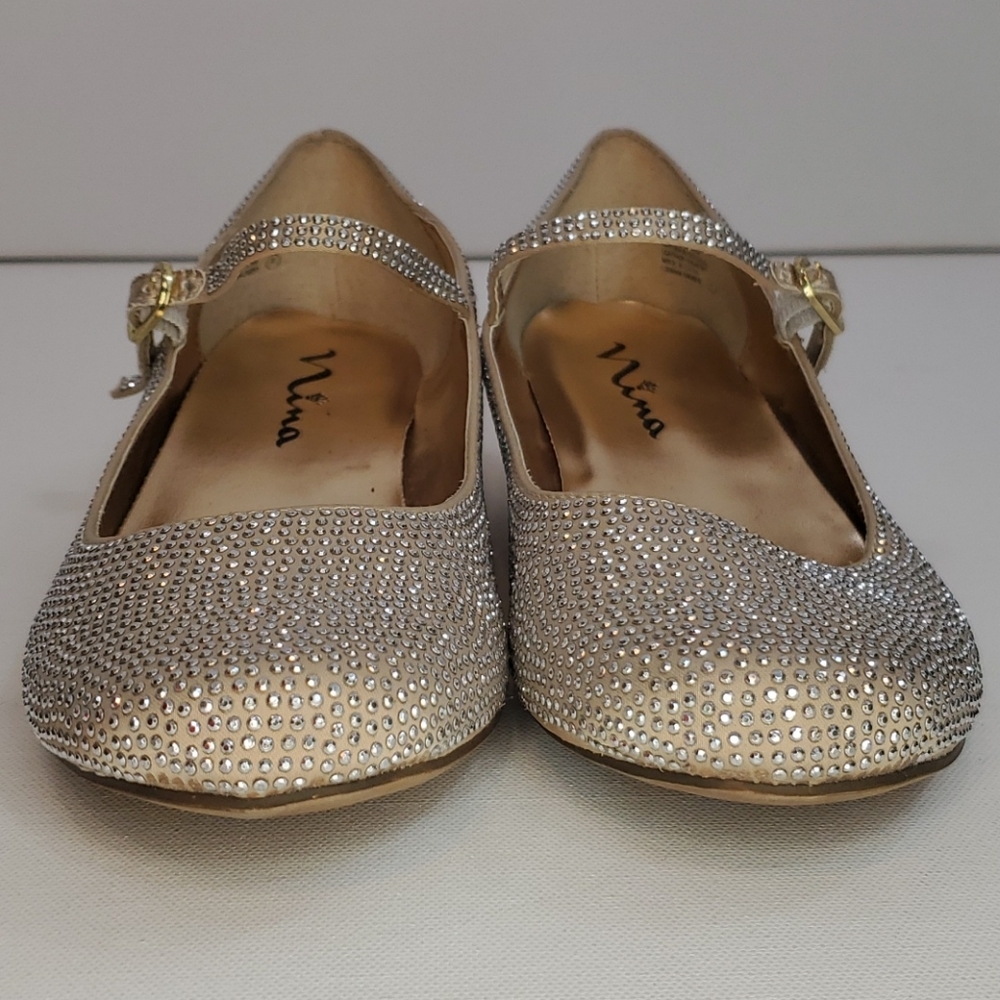 Niña round toe gold with sparkles heels 🌟🌟 - Picture 5 of 16